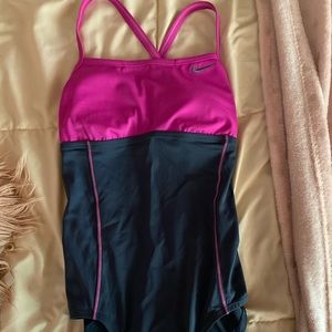 Nike sport pink and blue women’s swimsuit